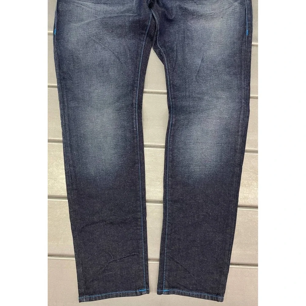 True Religion‎ Rocco Relaxed Skinny Jeans Mens 34x33 Dark Wash Moto Stretch